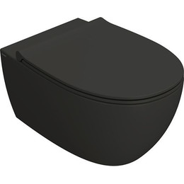 Унитаз подвесной безободковый Globo 4all MDS03.SK, smoke, Цвет производителя: чёрный фото 