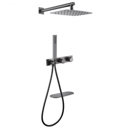 Душевая система для ванны с термостатом Abber Rund AF8750NG, никель фото 