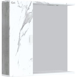Зеркало-шкаф Onika Марбл 75 см 207524, мрамор/камень бетонный фото 
