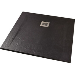 Поддон Sanitana Rocks 90x90 см, чёрный фото 