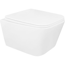 Унитаз подвесной безободковый Loranto Talas 87268 с крышкой микролифт фото 