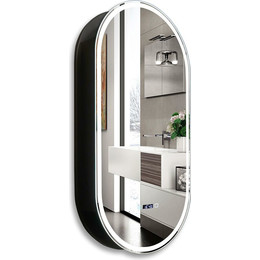 Зеркало-шкаф Azario Soho Black 50 см LED-00002612, черный фото 