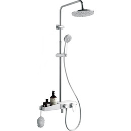 Душевая стойка Azario AZ-801, белый/хром, Цвет производителя: хром, белый фото 