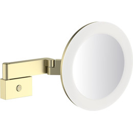 Зеркало косметическое настенное Timo Petruma 15276/17, золото матовое фото 