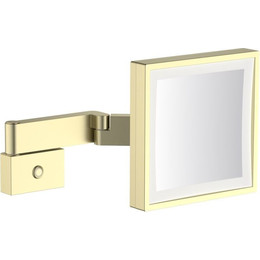 Зеркало косметическое настенное Timo Selene 17074/17, золото матовое фото 