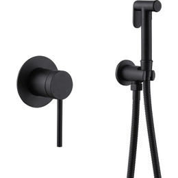 Набор для гигиенического душа Abber Emotion AF8825B, черный матовый фото 