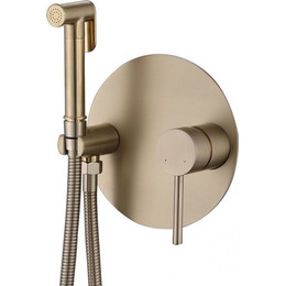 Набор для гигиенического душа Abber Emotion AF8826G, золото матовое фото 