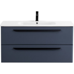 Тумба подвесная с раковиной Cezares ECO-CER-800-2C-SO-GR-P 80 см, Grafito фото 