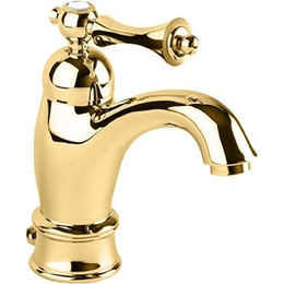 Смеситель для раковины Cezares MARGOT-LSM1-A-03/24-M, золото 24 карат фото 