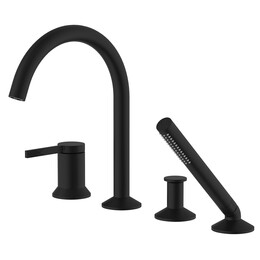 Смеситель для ванны Azario Flame AZ-VPC258320PA, черный, Цвет производителя: чёрный фото 