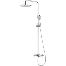 Душевая стойка с термостатом Azario Galaxy AZ-67B47EV1-1DC1J19A-ZH3394A-HB1153C, Цвет производителя: хром фото 