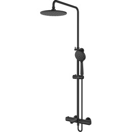 Душевая стойка с термостатом Azario Galaxy AZ-67B47EV1(PA)-1DC1J19A-ZH3394A-HB1153PA, черный, Цвет производителя: чёрный фото 