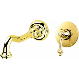 Смеситель для раковины настенный Cezares MARGOT-BLS1-03/24-M, золото 24 карат, Цвет производителя: золото фото 