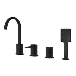 Смеситель для ванны Azario Delicate AZ-QA28173PA-0307APA, черный, Цвет производителя: чёрный фото 