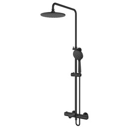 Душевая стойка с термостатом Azario Galaxy AZ-67B47EV1(PA)-1DC1J19A-ZH3394A-HB1153PA, черный, Цвет производителя: чёрный фото 