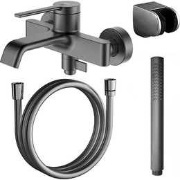 Смеситель для ванны Azario Vincente AZ-VRZ238326AJ, графит, Цвет производителя: оружейная сталь фото 