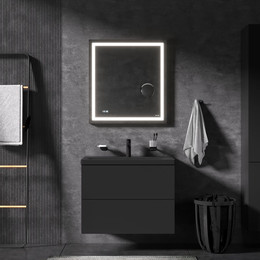 Комплект мебели Am.Pm Gem 75 см BK90GN, черный фото 