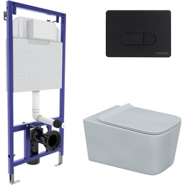 Инсталляция Berges Wasserhaus Novum с подвесным унитазом Floe Rimless 043275 фото 