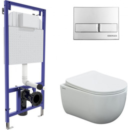 Инсталляция Berges Wasserhaus Novum с подвесным унитазом Ventas Rimless 043237 фото 