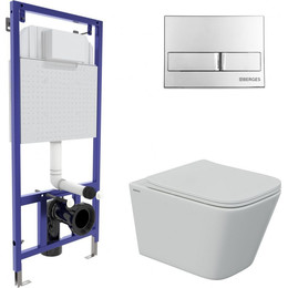Инсталляция Berges Wasserhaus Novum с подвесным унитазом Floe S Rimless 043242 фото 