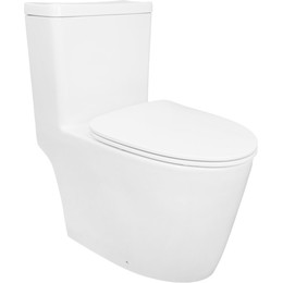 Унитаз-моноблок безободковый Creo Ceramique One ON0101 с крышкой микролифт фото 