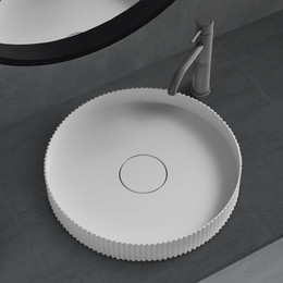 Раковина-чаша Abber Stein 40 см AS2604, белый матовый фото 