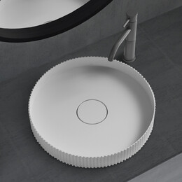 Раковина-чаша Abber Stein 40 см AS2604, белый матовый фото 