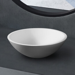 Раковина-чаша Abber Stein 40 см AS2608, белый матовый фото 