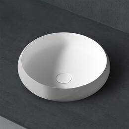 Раковина-чаша Abber Stein 40 см AS2613, белый матовый фото 