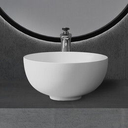 Раковина-чаша Abber Stein 40 см AS2617, белый матовый фото 