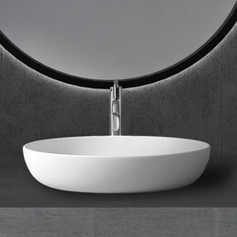 Раковина-чаша Abber Stein 60 см AS2619, белый матовый фото 