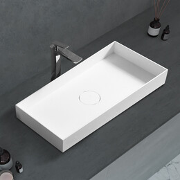 Раковина-чаша Abber Stein 80 см AS2622, белый матовый фото 