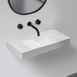 Раковина подвесная Abber Stein 100 см AS2641, белый матовый фото 