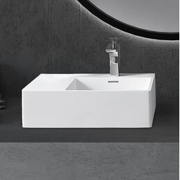 Раковина подвесная Abber Stein 56 см AS2644 R, белый матовый фото 