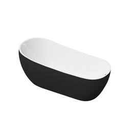 Ванна отдельностоящая Grossman Galaxy 170x75 см GR-1403MB, черный матовый фото 