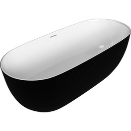 Ванна отдельностоящая Grossman Classic 170x80 см GR-2501MB, черный матовый фото 
