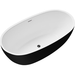 Ванна отдельностоящая Grossman Classic 170x87 см GR-2503MB, черный матовый фото 