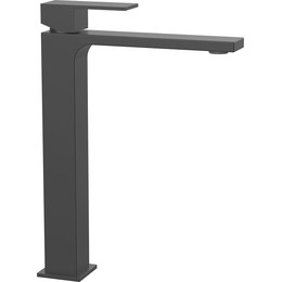 Смеситель для раковины высокий Vincea Cube VBF-1C02MB, черный фото 