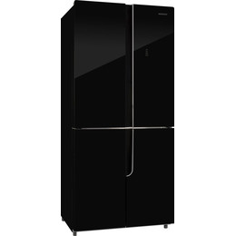 Холодильник Side by Side NordFrost RFQ 510 NFGB inverter (чёрное стекло) фото 