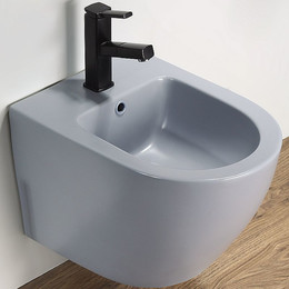 Биде подвесное CeramaLux В2342BDMHL, голубой фото 