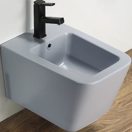 Биде подвесное CeramaLux 5370MHL, голубой матовый фото 