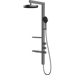 Душевая стойка Vincea Inspire VSFS-3I11GM, вороненая сталь фото 