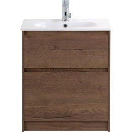 Тумба напольная с раковиной BelBagno KRAFT-600-2C-PIA-RT 60 см, Rovere Tabacco (раковина BB1923-600) фото 