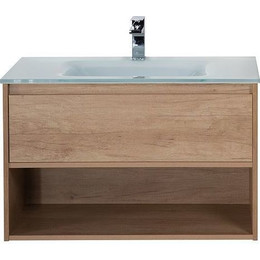 Тумба подвесная с раковиной BelBagno KRAFT-800-1C-SO-RNN 80 см, Rovere Nebrasca Nature фото 