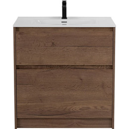 Тумба напольная с раковиной BelBagno KRAFT-800-2C-PIA-RT 80 см, Rovere Tabacco (раковина BB800ETL) фото 