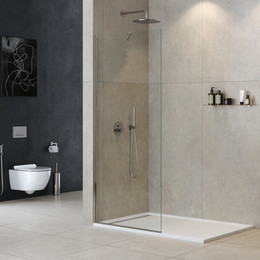 Душевая перегородка Cezares Liberta L-1-TB 130 см (стекло 8 мм), хром/прозрачное фото 