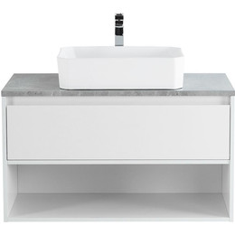 Тумба подвесная со столешницей BelBagno Kraft 100 см KRAFT-1000-1C-SO-BO+KEP-100-MGL фото 