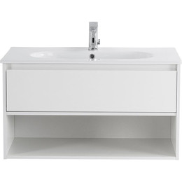 Тумба подвесная с раковиной BelBagno KRAFT-900-1C-SO-BO 90 см, Bianco Opaco (раковина BB900ETL) фото 