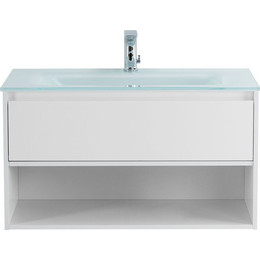Тумба подвесная с раковиной BelBagno KRAFT-900-1C-SO-BO 90 см, Bianco Opaco (раковина BB910/465-LV-VTR-BL) фото 