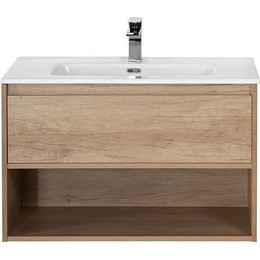 Тумба подвесная с раковиной BelBagno KRAFT-900-1C-SO-RNN 90 см, Rovere Nebrasca Nature (раковина BB900ETL) фото 